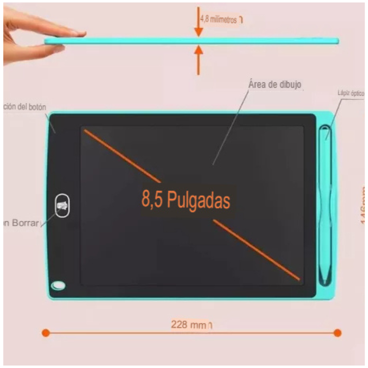 Tableta Digital LED Infantil 8.5” | Creatividad y Aprendizaje para el Día del Niño