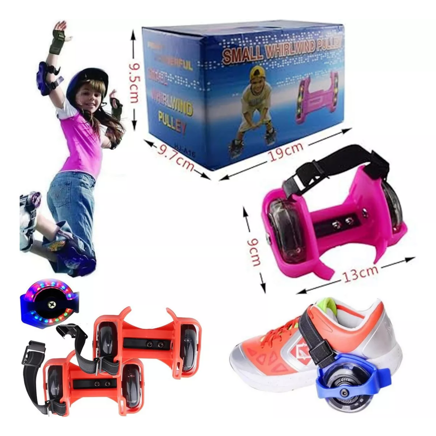 Patines Ajustables con Luces LED para Zapatilla | Diversión Iluminada al Instante