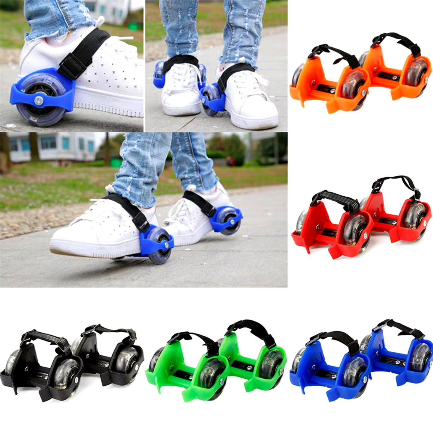 Patines Ajustables con Luces LED para Zapatilla | Diversión Iluminada al Instante