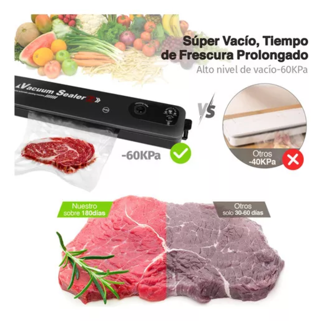 Selladora al Vacío de Alimentos | Conserva frescura y sabor por mucho más tiempo