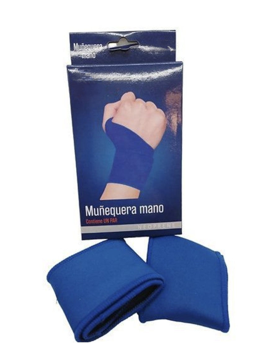 Venda muñequera mano azul winner