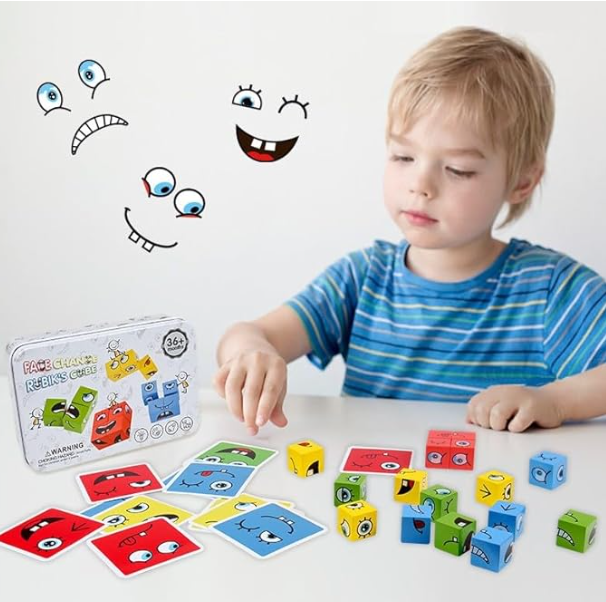 Juego Cambia Cara Montessori – ¡Diversión y Emociones en Cada Turno!