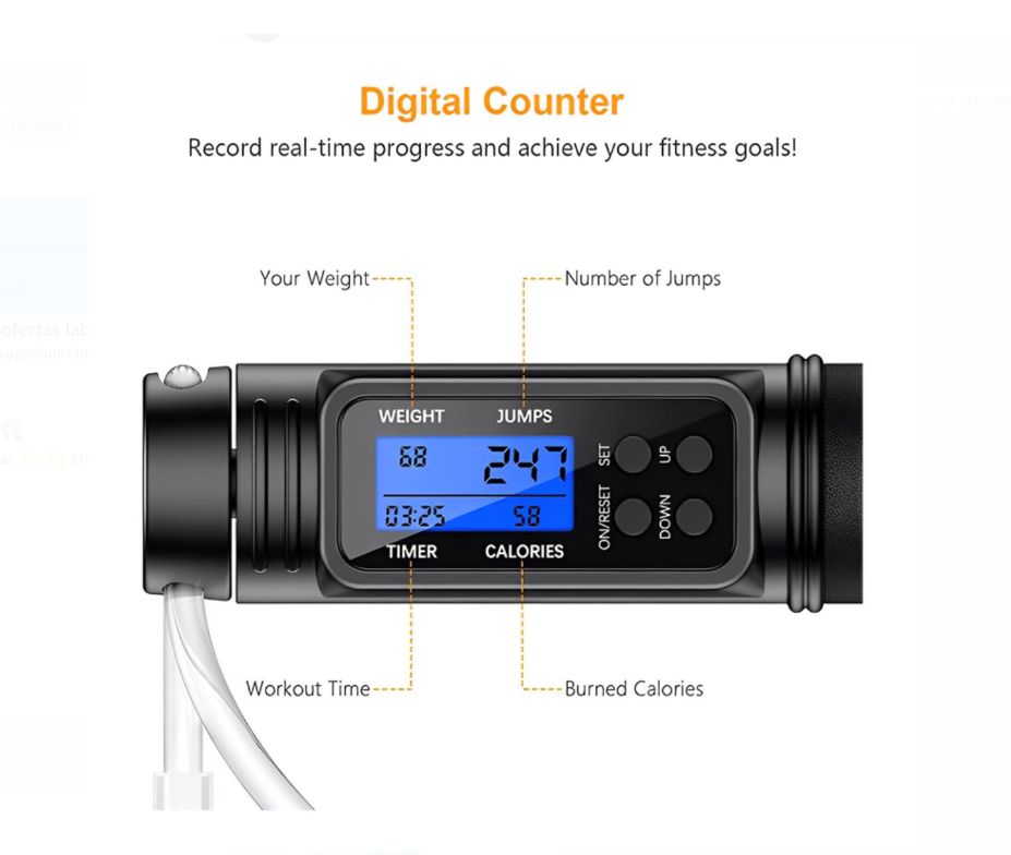 Cuerda De Saltar Con Contador Digital