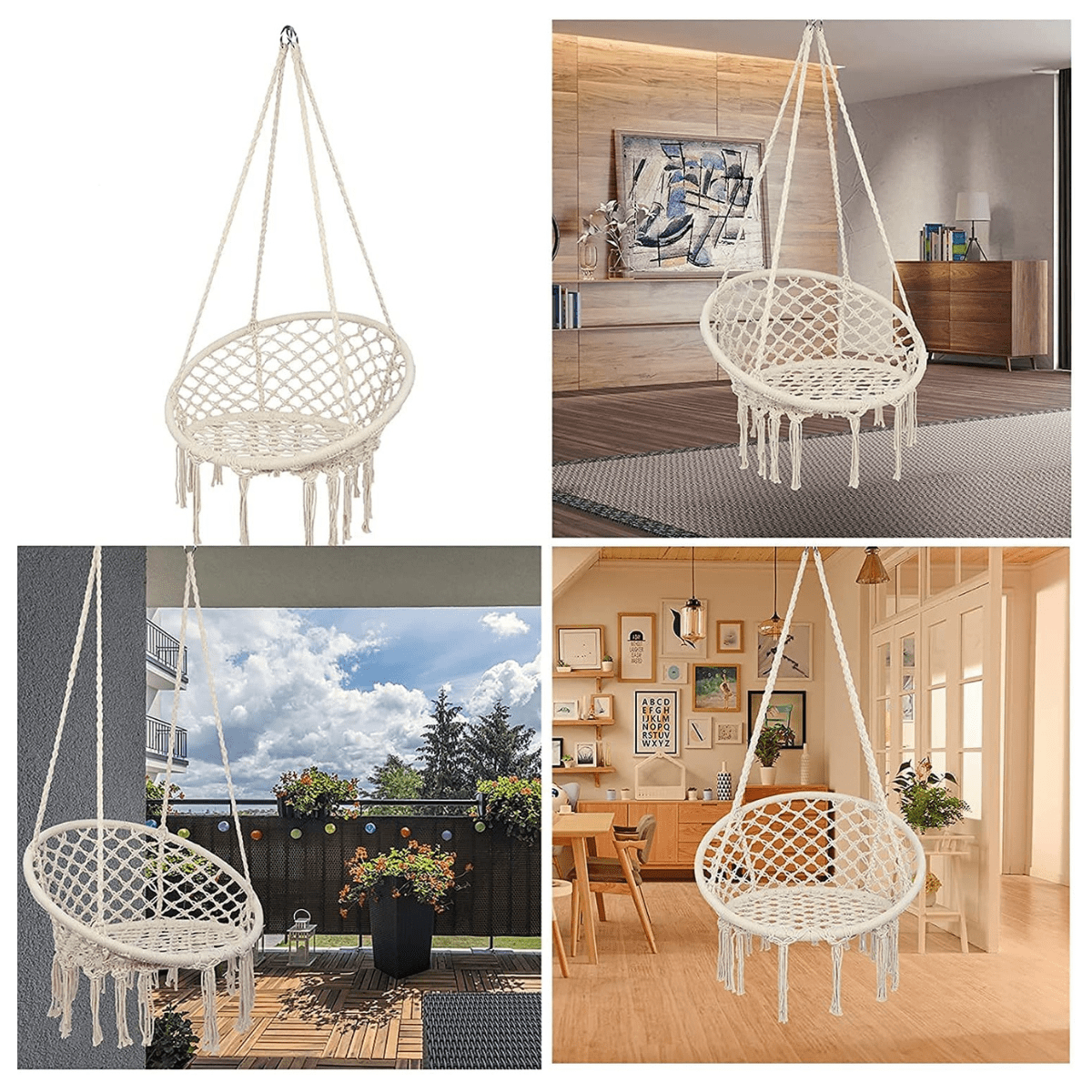 Silla Hamaca de Macramé Resistente