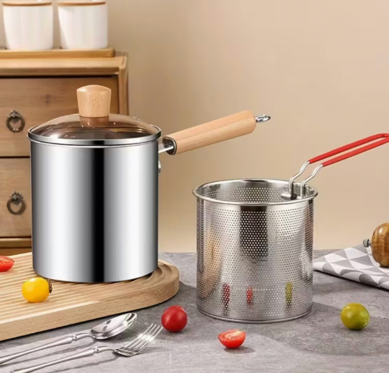 Olla Filtro Multiusos ChefPro – Fríe, Cuela y Reutiliza tu Aceite Fácilmente